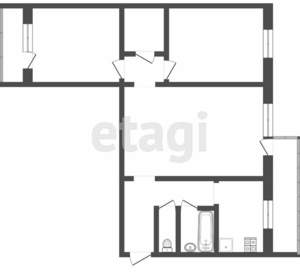 3-к квартира, вторичка, 64м2, 6/9 этаж