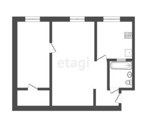 2-к квартира, вторичка, 45м2, 1/5 этаж