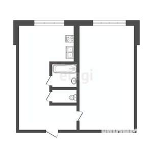 1-к квартира, вторичка, 33м2, 3/5 этаж