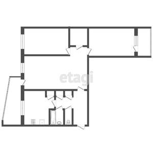3-к квартира, вторичка, 64м2, 2/9 этаж