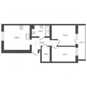 2-к квартира, вторичка, 58м2, 9/10 этаж