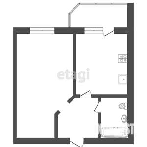 1-к квартира, вторичка, 38м2, 8/9 этаж