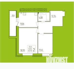 2-к квартира, вторичка, 63м2, 7/10 этаж
