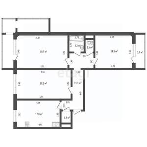 3-к квартира, вторичка, 82м2, 10/10 этаж