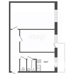 2-к квартира, вторичка, 50м2, 5/10 этаж