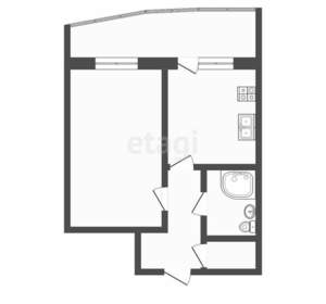 1-к квартира, вторичка, 39м2, 9/16 этаж