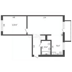 2-к квартира, вторичка, 47м2, 4/5 этаж