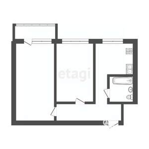 2-к квартира, вторичка, 40м2, 2/5 этаж