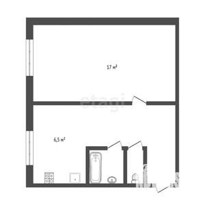 1-к квартира, вторичка, 33м2, 5/5 этаж
