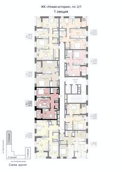 2-к квартира, вторичка, 54м2, 2/18 этаж