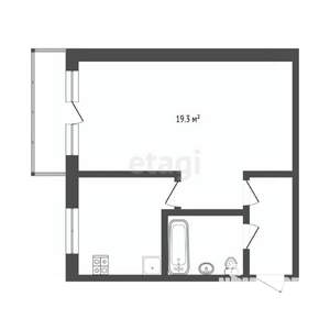 1-к квартира, вторичка, 31м2, 5/5 этаж