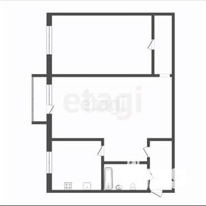 2-к квартира, вторичка, 37м2, 4/5 этаж