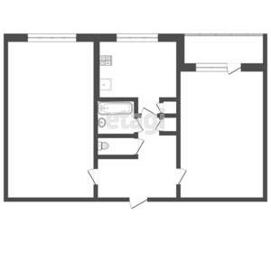 2-к квартира, вторичка, 47м2, 5/5 этаж