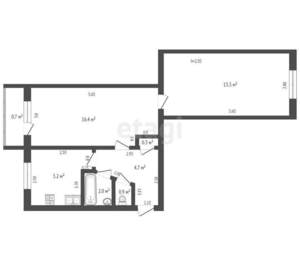 2-к квартира, вторичка, 45м2, 2/5 этаж