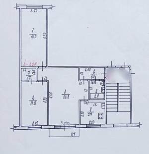 3-к квартира, вторичка, 58м2, 5/5 этаж