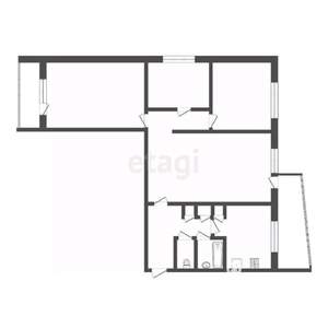 4-к квартира, вторичка, 64м2, 3/9 этаж